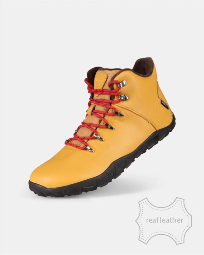 Kilpi BARE LEATHER HIGH-U – kožené barefoot boty s membránou