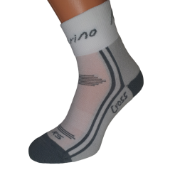 Běžecké ponožky Pondy KS Cross Merino - Bílá