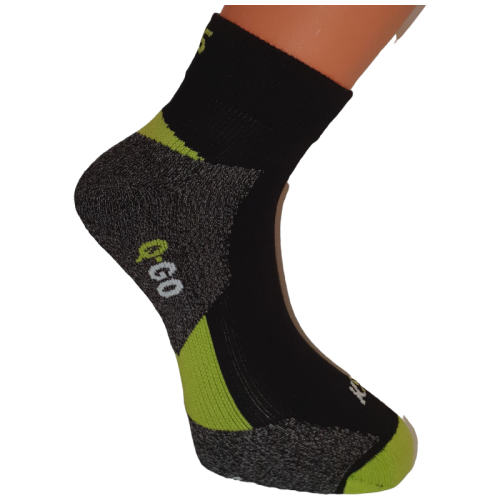 Sportovní ponožky KS QGO - běh, chůze, cyklistika - Barva: Limetková, Velikost: 45-47