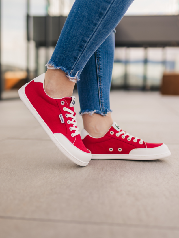 Unisex barefoot tenisky Be Lenka Rebound - Red White