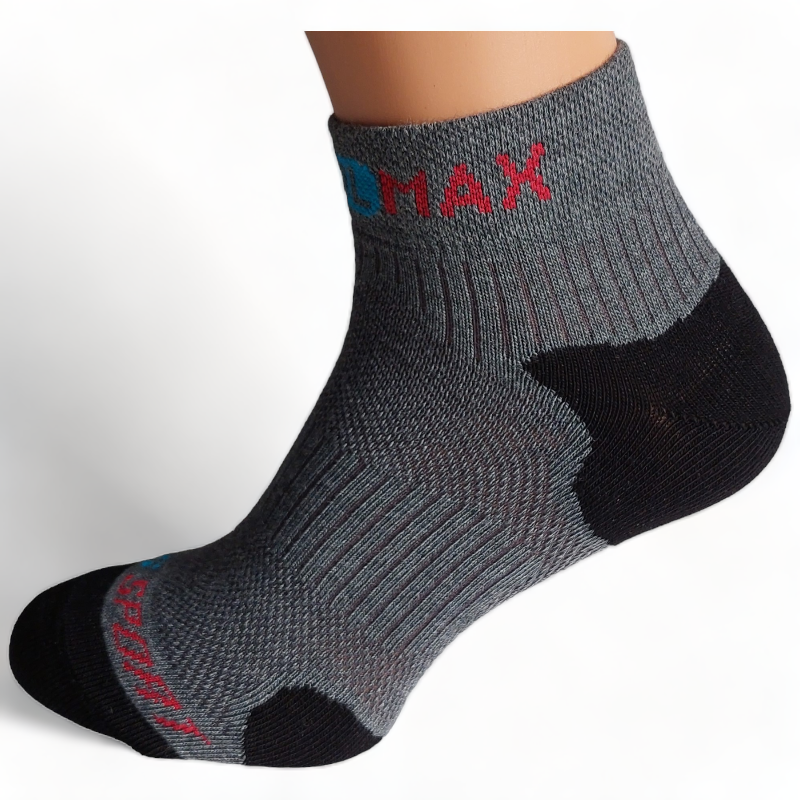 KS CoolMax - chladivé běžecké ponožky - Barva: šedo-černá, Velikost: 39-41