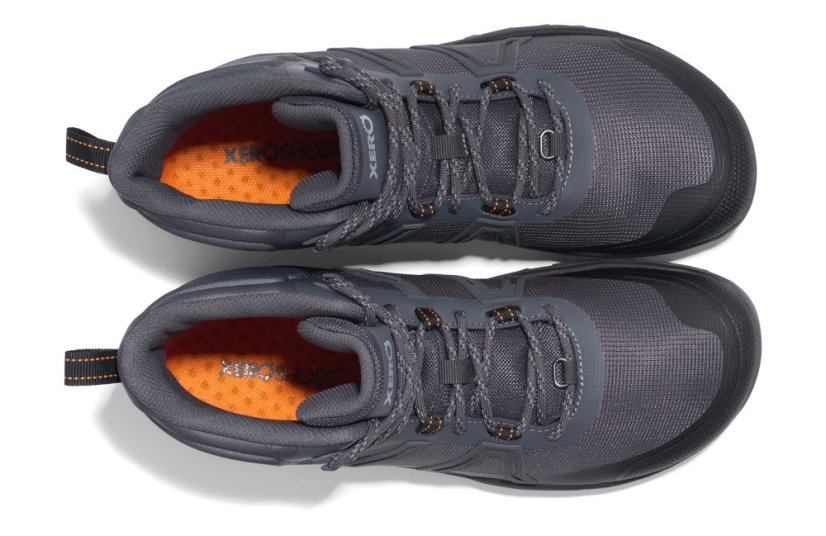 VÝPRODEJ Pánské turistické barefoot boty Xero Shoes Scrambler Trail Mid - Aspahlt Black
