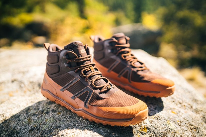VÝPRODEJ Pánské voděodolné turistické barefoot boty Xero Shoes Scrambler Trail Mid WP - Barva: Java Brown Mocha Bisque (Men Trail), Velikost: 48