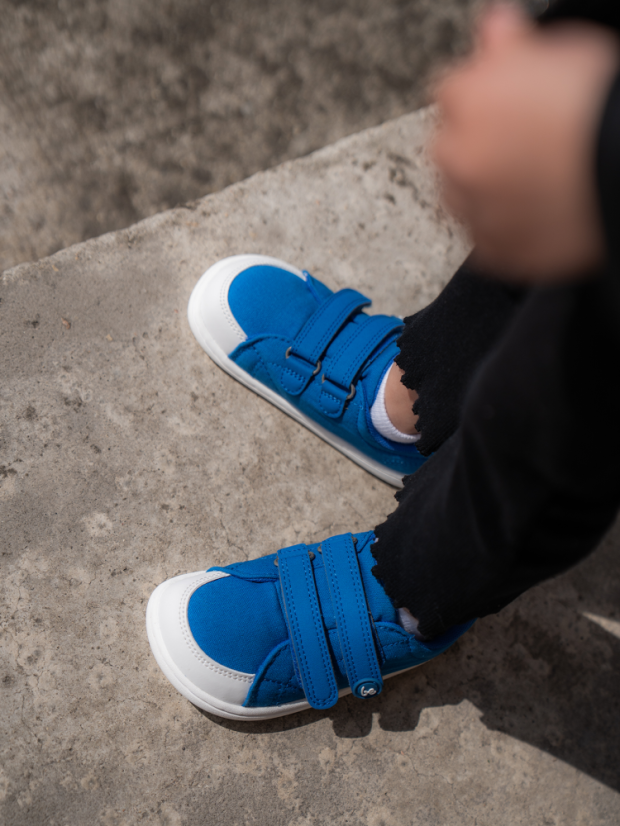 Dětské barefoot tenisky Be Lenka Canvi - Blue - Barva: Blue Canvi, Velikost: 27