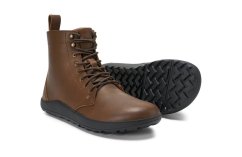 VÝPRODEJ Dámské kožené barefoot kotníkové boty Xero Shoes Breckenridge - Hnědá