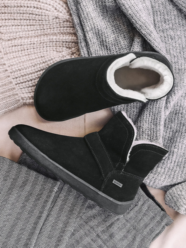 DOPRODEJ Dámské zimní barefoot boty Be Lenka Polaris - All Black