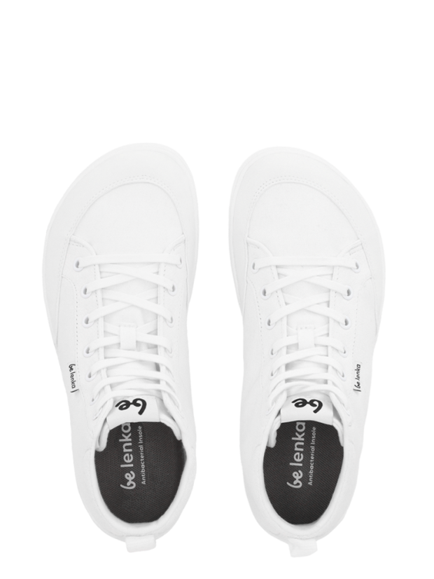 Unisex kotníkové barefoot tenisky Be Lenka Rebound High Top - White