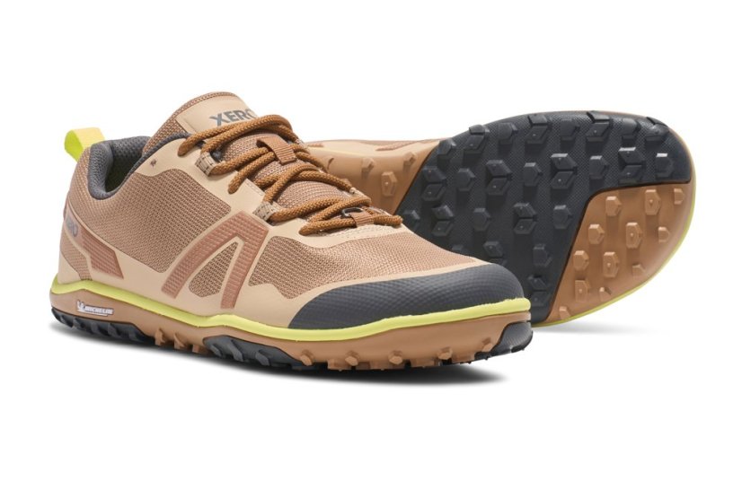 VÝPRODEJ Pánské trailové barefoot boty Xero Shoes Scrambler Low EV - Dark Irish Cream
