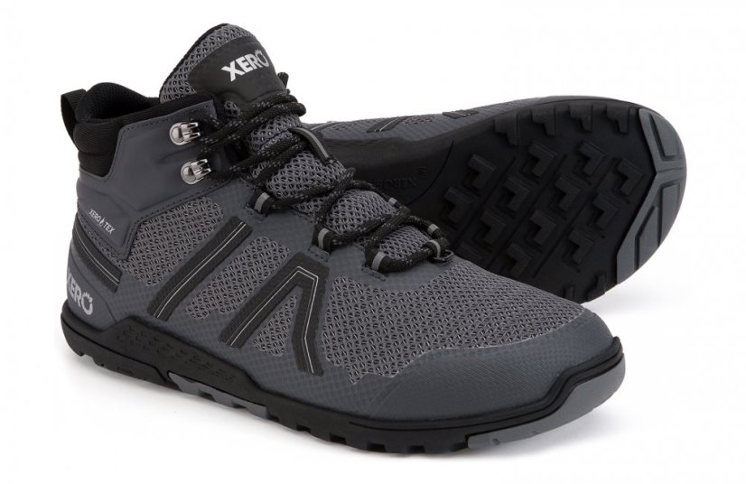 XERO Xcursion Fusion – Pánské turistické barefoot boty s membránou - Barva: Black Titanium, Velikost: 40