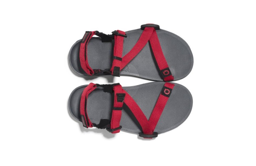 Dětské barefoot sandály Xero Shoes Z-Trail Big Kids - Charcoal Red Pepper
