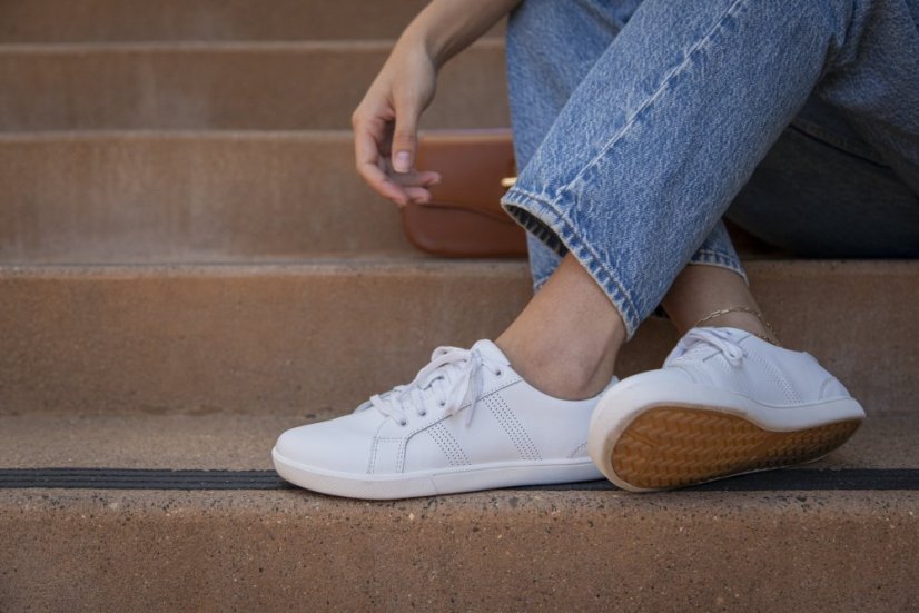 Dámské kožené barefoot tenisky Xero Shoes Dillon Leather - White - Velikost: 39,5