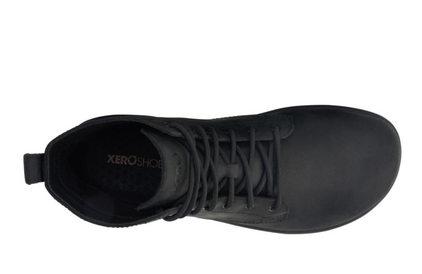 Pánské kožené barefoot kotníkové boty Xero Shoes Denver Leather II - Barva: Black Denver II, Velikost: 39,5