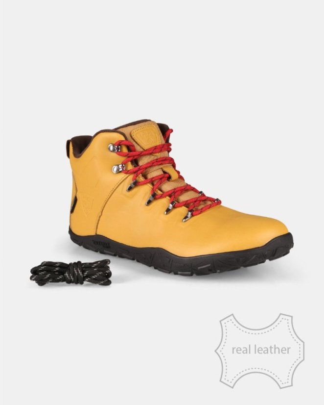 Unisex kožené voděodolné barefoot boty Kilpi Bare Leather High-U - Béžová - Barva: Béžová Bare Leather, Velikost: 39