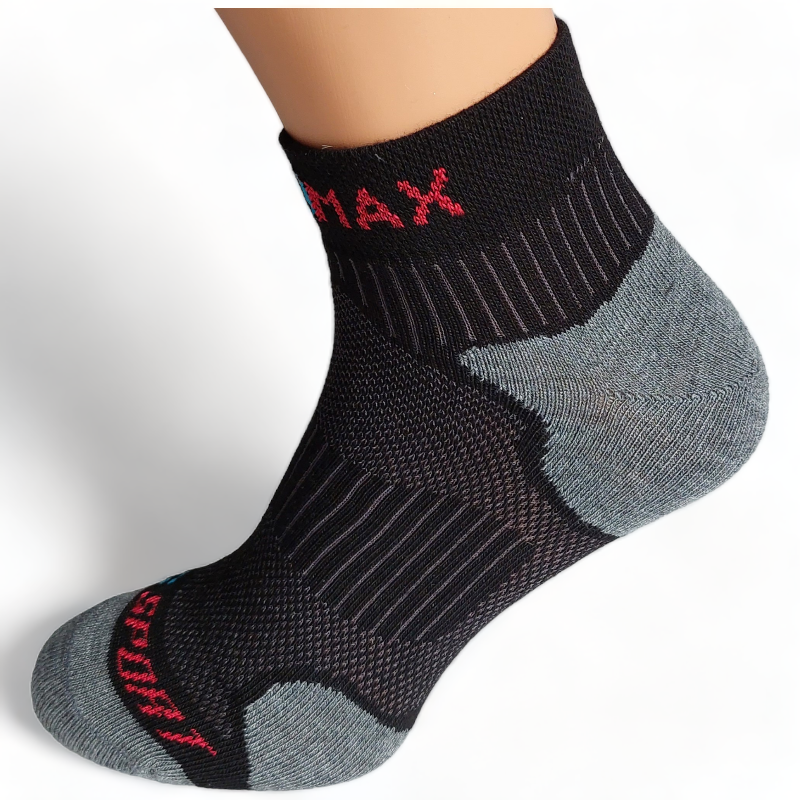 KS CoolMax - chladivé běžecké ponožky - Barva: šedo-černá, Velikost: 39-41