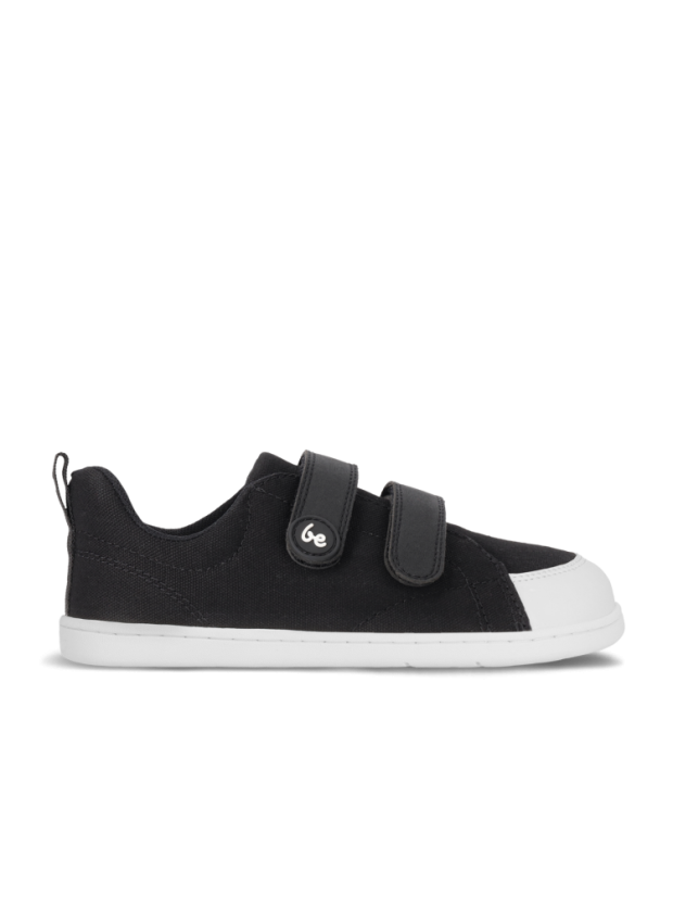 Dětské barefoot tenisky Be Lenka Canvi - Black - Barva: Black White Canvi, Velikost: 33