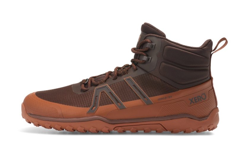 VÝPRODEJ Pánské voděodolné turistické barefoot boty Xero Shoes Scrambler Trail Mid WP - Barva: Java Brown Mocha Bisque (Men Trail), Velikost: 48