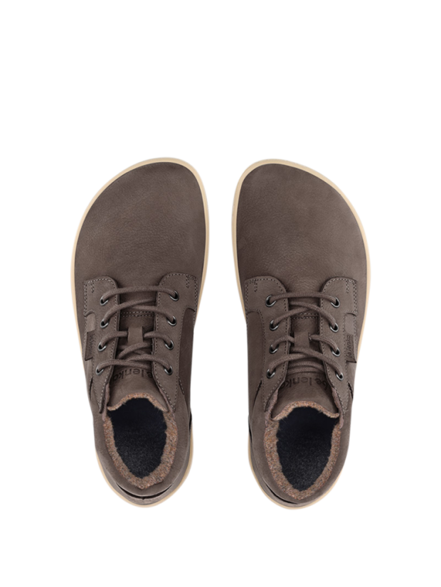 Unisex kotníkové barefoot boty Be Lenka Synergy Fleece - Chocolate a Beige - Barva: Chocolate a Beige Synergy, Velikost: 42