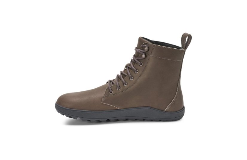 VÝPRODEJ Dámské kožené barefoot kotníkové boty Xero Shoes Breckenridge - Šedo-hnědá