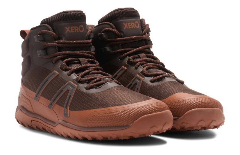 VÝPRODEJ Pánské voděodolné turistické barefoot boty Xero Shoes Scrambler Trail Mid WP - Barva: Java Brown Mocha Bisque (Men Trail), Velikost: 48