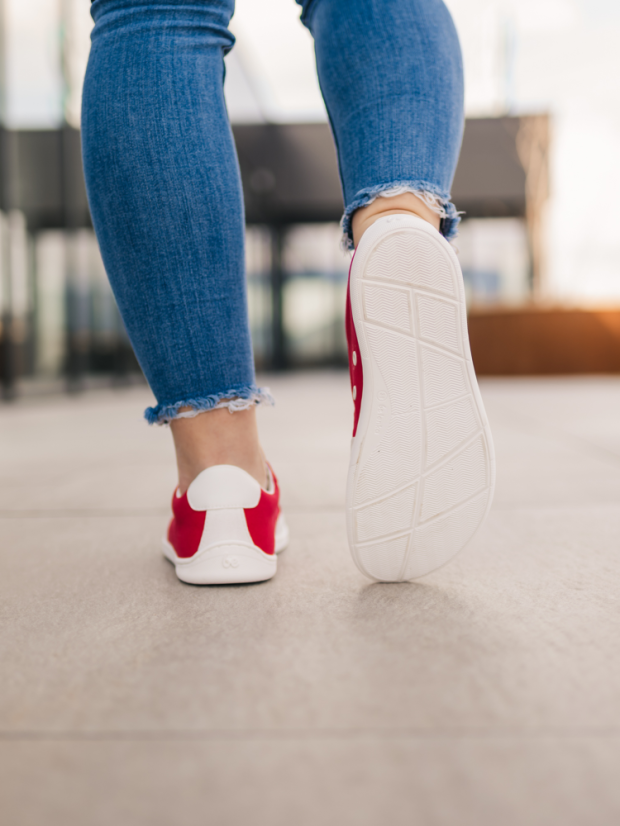 Unisex barefoot tenisky Be Lenka Rebound - Red White