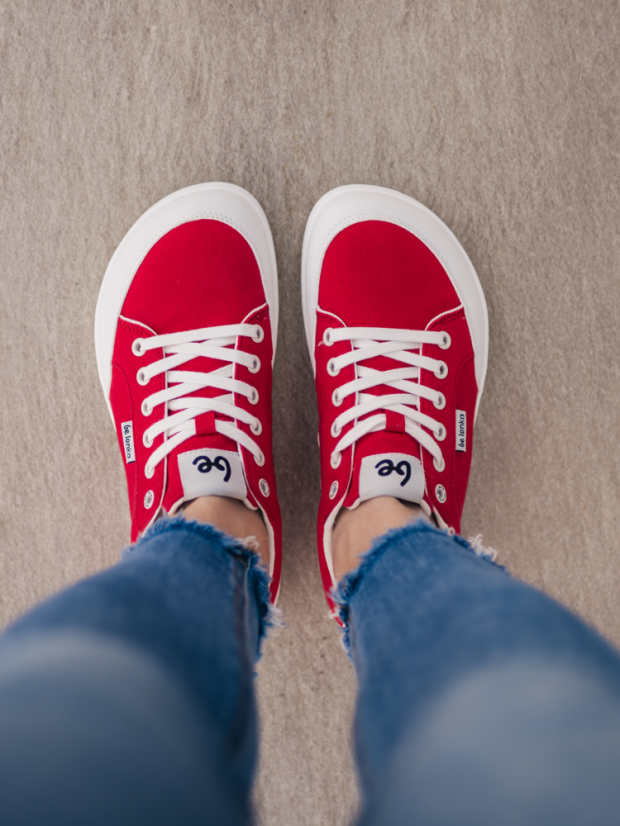 Unisex barefoot tenisky Be Lenka Rebound - Red White