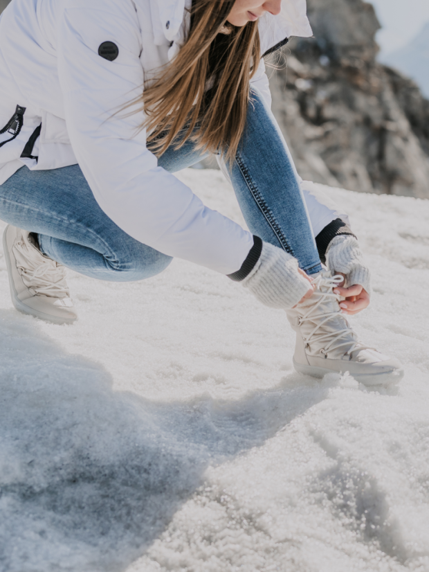 DOPRODEJ Dámské zimní barefoot boty Be Lenka SnowFox - Pearl White - Barva: Pearl White, Velikost: 37