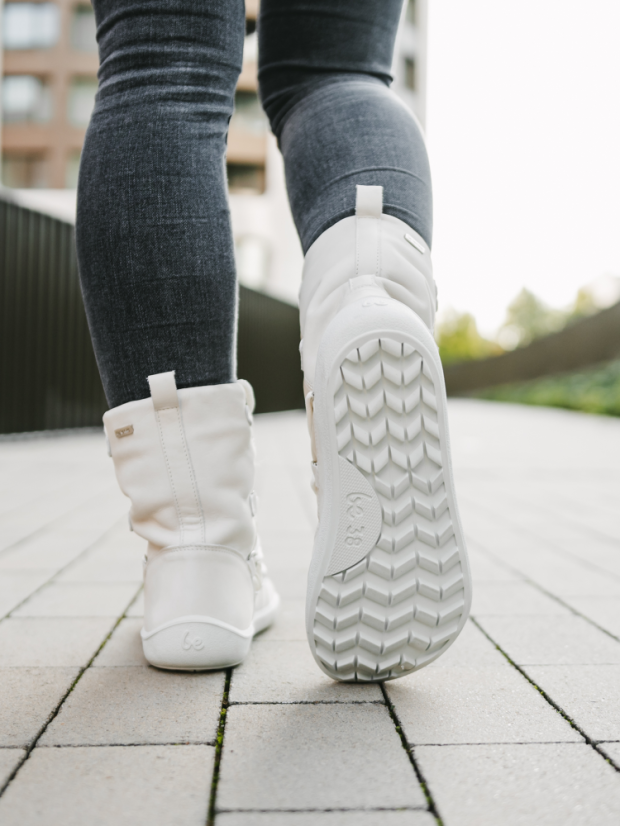 DOPRODEJ Dámské zimní barefoot boty Be Lenka SnowFox - Pearl White - Barva: Pearl White, Velikost: 37