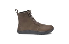 VÝPRODEJ Dámské kožené barefoot kotníkové boty Xero Shoes Breckenridge - Šedo-hnědá