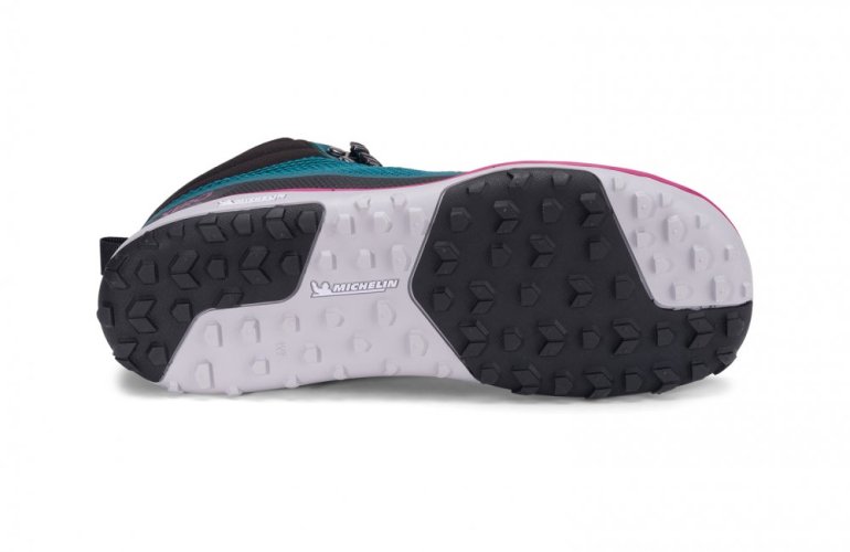 XERO Scrambler Mid WOMEN - dámská turistická barefoot obuv s podrážkou Michelin Fiberlite - Barva: Deep Lake Fuchsia, Velikost: 39