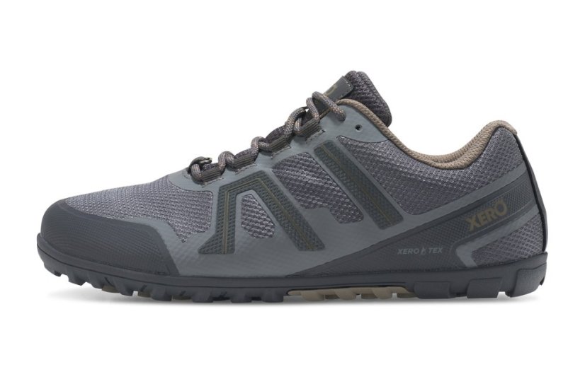 Pánské voděodolné trailové barefoot boty Xero Shoes Mesa Trail WP - Steel Gray Asphalt - Velikost: 42,5
