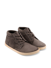 Unisex kotníkové barefoot boty Be Lenka Synergy Fleece - Chocolate a Beige