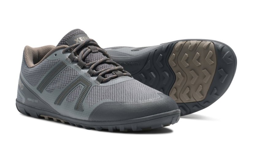 Pánské voděodolné trailové barefoot boty Xero Shoes Mesa Trail WP - Steel Gray Asphalt - Velikost: 42,5