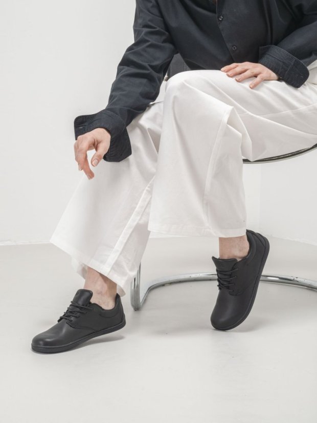 Unisex kožené barefoot tenisky Be Lenka Cityscape - All Black - Barva: All Black Cityscape, Velikost: 40