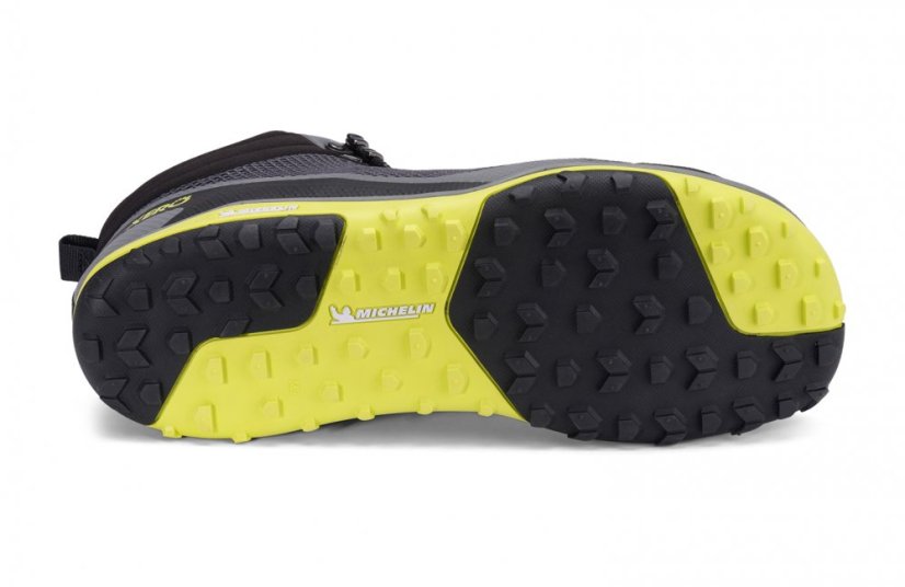 XERO Scrambler Mid MEN - pánská turistická barefoot obuv s podrážkou Michelin Fiberlite - Barva: Steel Grey Sulfur, Velikost: 44