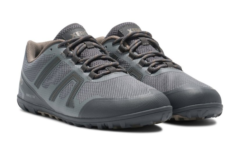 Pánské voděodolné trailové barefoot boty Xero Shoes Mesa Trail WP - Steel Gray Asphalt - Velikost: 42,5