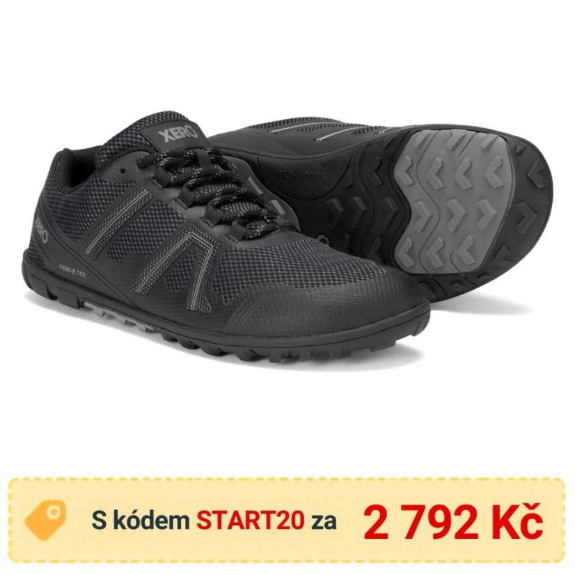 Xero Mesa Trail WP ČERNÁ - pánské trailové voděodolné barefoot boty