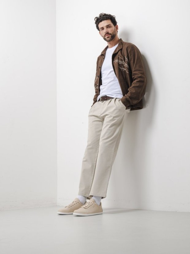 Unisex kožené barefoot tenisky Be Lenka Core - Beige - Barva: Beige Core, Velikost: 38