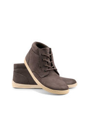 Unisex kotníkové barefoot boty Be Lenka Synergy Fleece - Chocolate a Beige