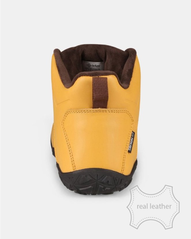 Unisex kožené voděodolné barefoot boty Kilpi Bare Leather High-U - Béžová - Barva: Béžová Bare Leather, Velikost: 39