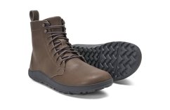 VÝPRODEJ Dámské kožené barefoot kotníkové boty Xero Shoes Breckenridge - Šedo-hnědá
