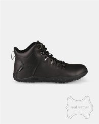 Unisex kožené voděodolné barefoot boty Kilpi Bare Leather High-U - Černá