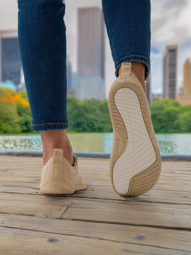 Unisex sportovní barefoot tenisky Be Lenka Velocity - Beige - Barva: Beige Velocity, Velikost: 38