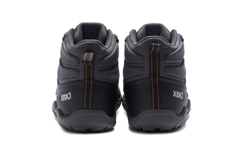VÝPRODEJ Pánské turistické barefoot boty Xero Shoes Scrambler Trail Mid - Aspahlt Black