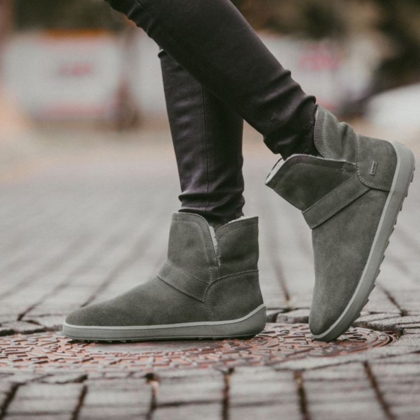 DOPRODEJ Dámské zimní barefoot boty Be Lenka Polaris - All Grey - Barva: All Grey Polaris, Velikost: 38