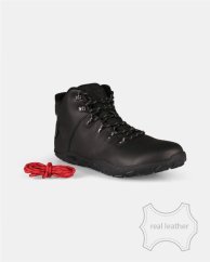 Unisex kožené voděodolné barefoot boty Kilpi Bare Leather High-U - Černá