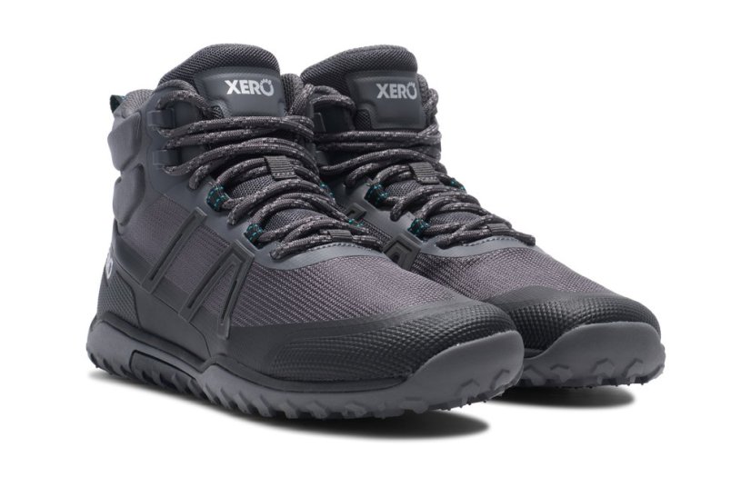VÝPRODEJ Dámské turistické barefoot boty Xero Shoes Scrambler Trail Mid - Asphalt Black