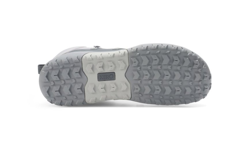 VÝPRODEJ Dámské turistické barefoot boty Xero Shoes Scrambler Trail Mid - Alloy Steel Gray