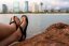 VÝPRODEJ Dámské turistické barefoot sandály Xero Shoes H-Trail - Black