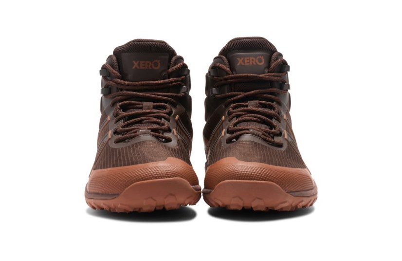 VÝPRODEJ Pánské voděodolné turistické barefoot boty Xero Shoes Scrambler Trail Mid WP - Barva: Java Brown Mocha Bisque (Men Trail), Velikost: 48
