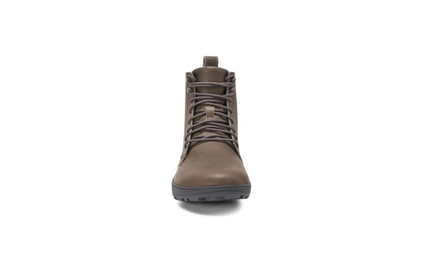 VÝPRODEJ Dámské kožené barefoot kotníkové boty Xero Shoes Breckenridge - Šedo-hnědá